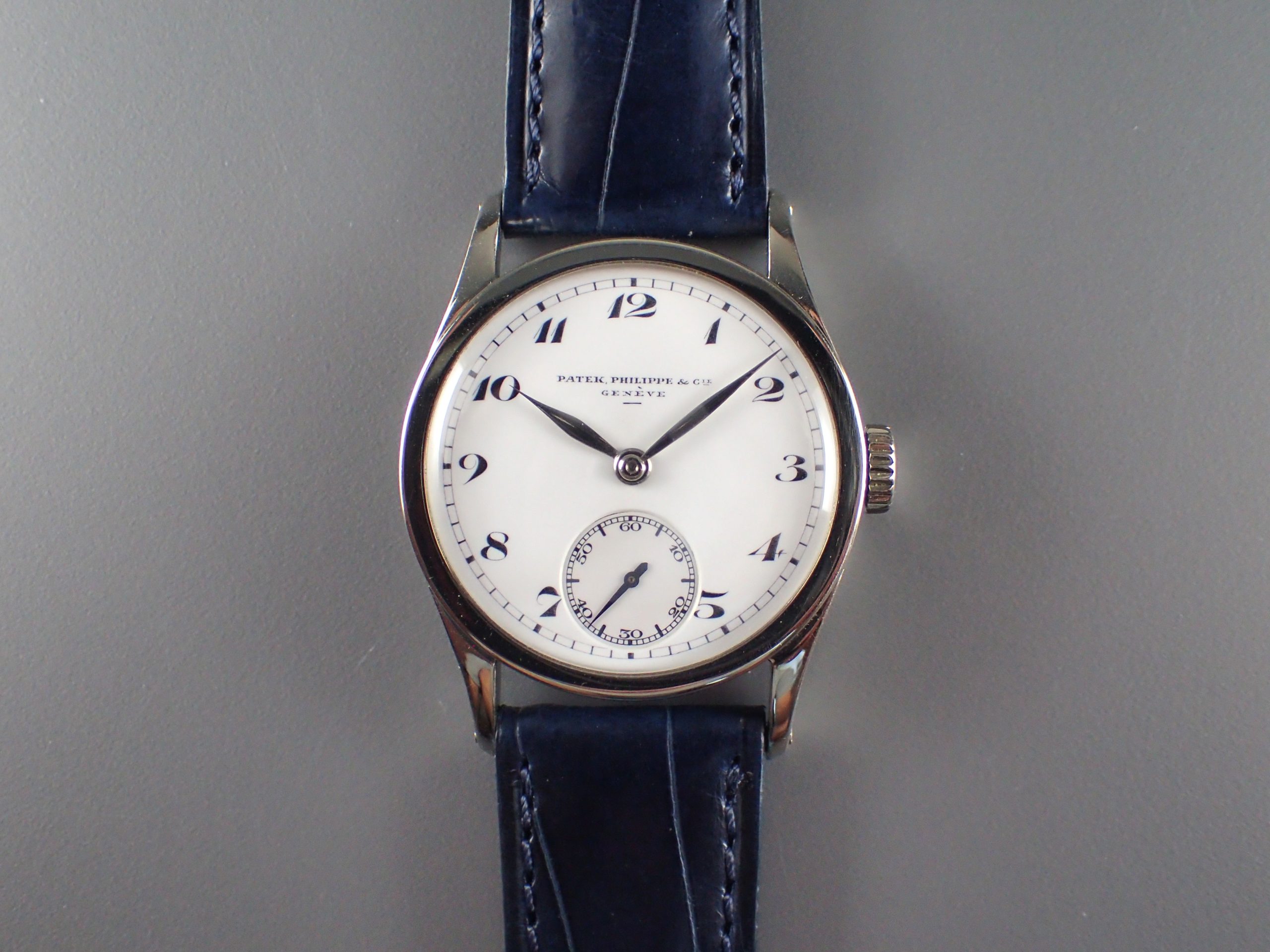 White, enamel dial