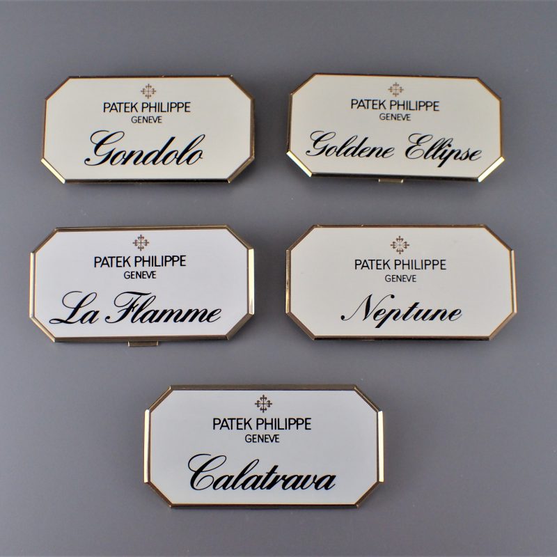 Brass store platesfor display 