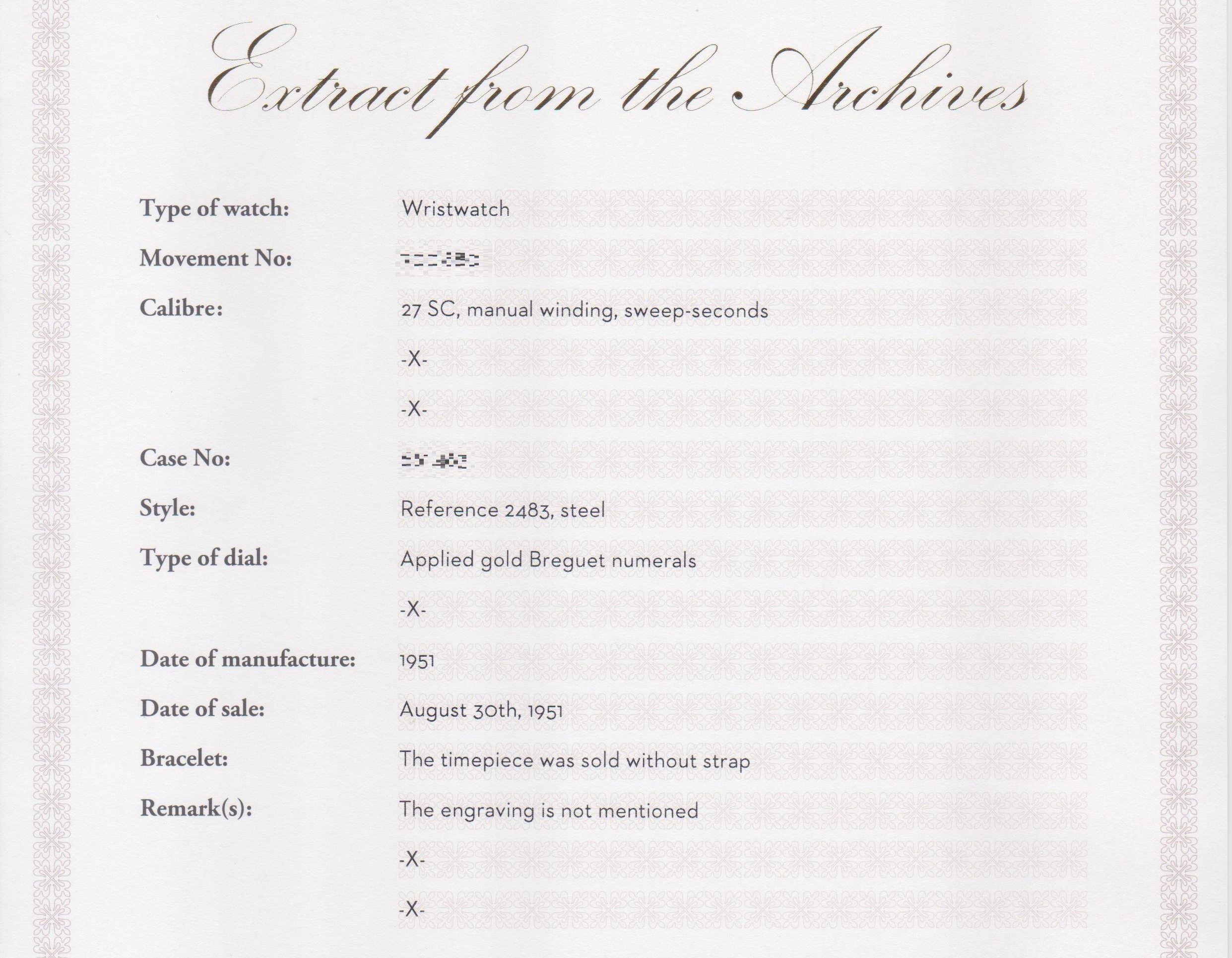 Steel, Breguet numerals