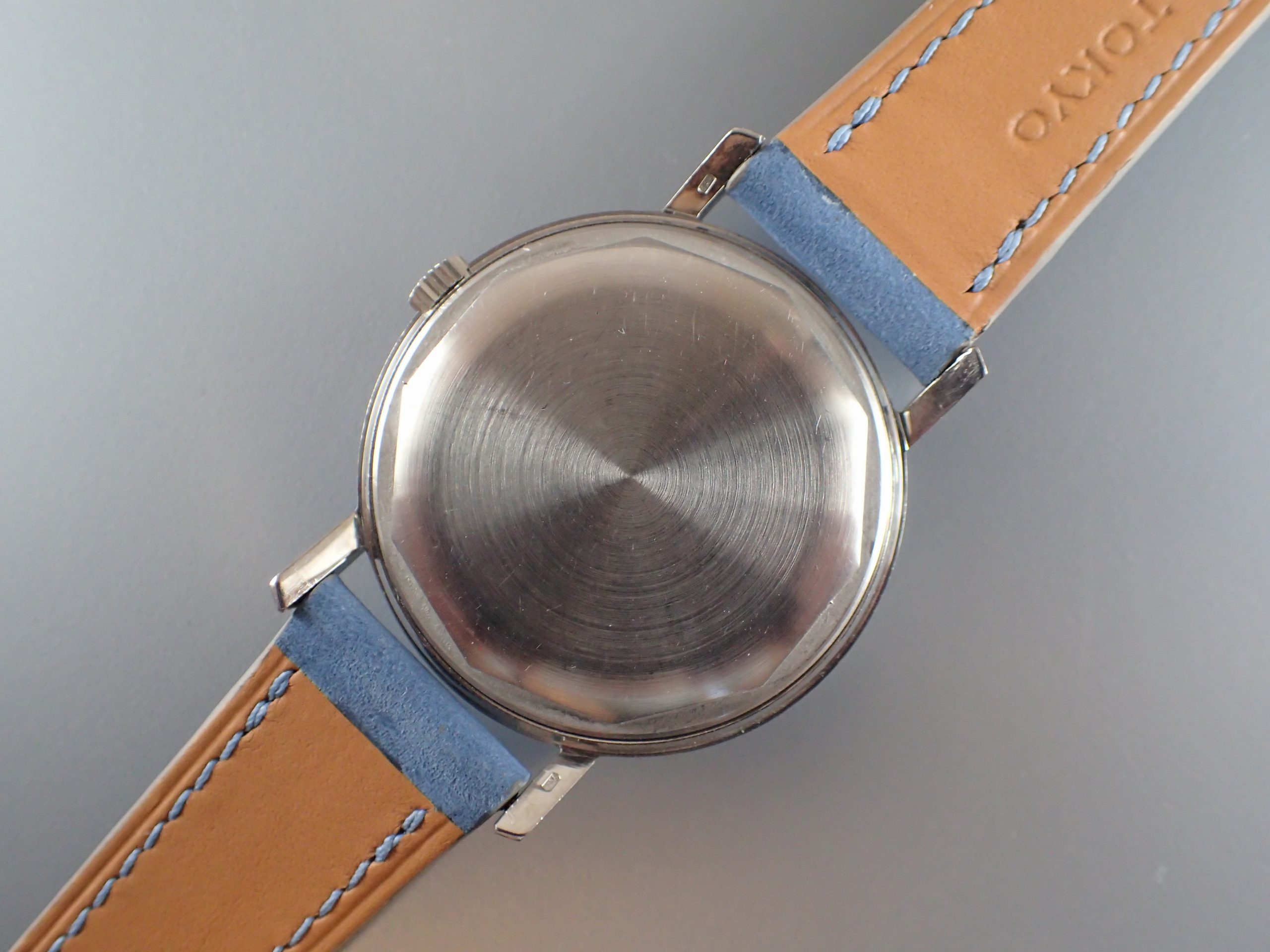 White, Blue dial