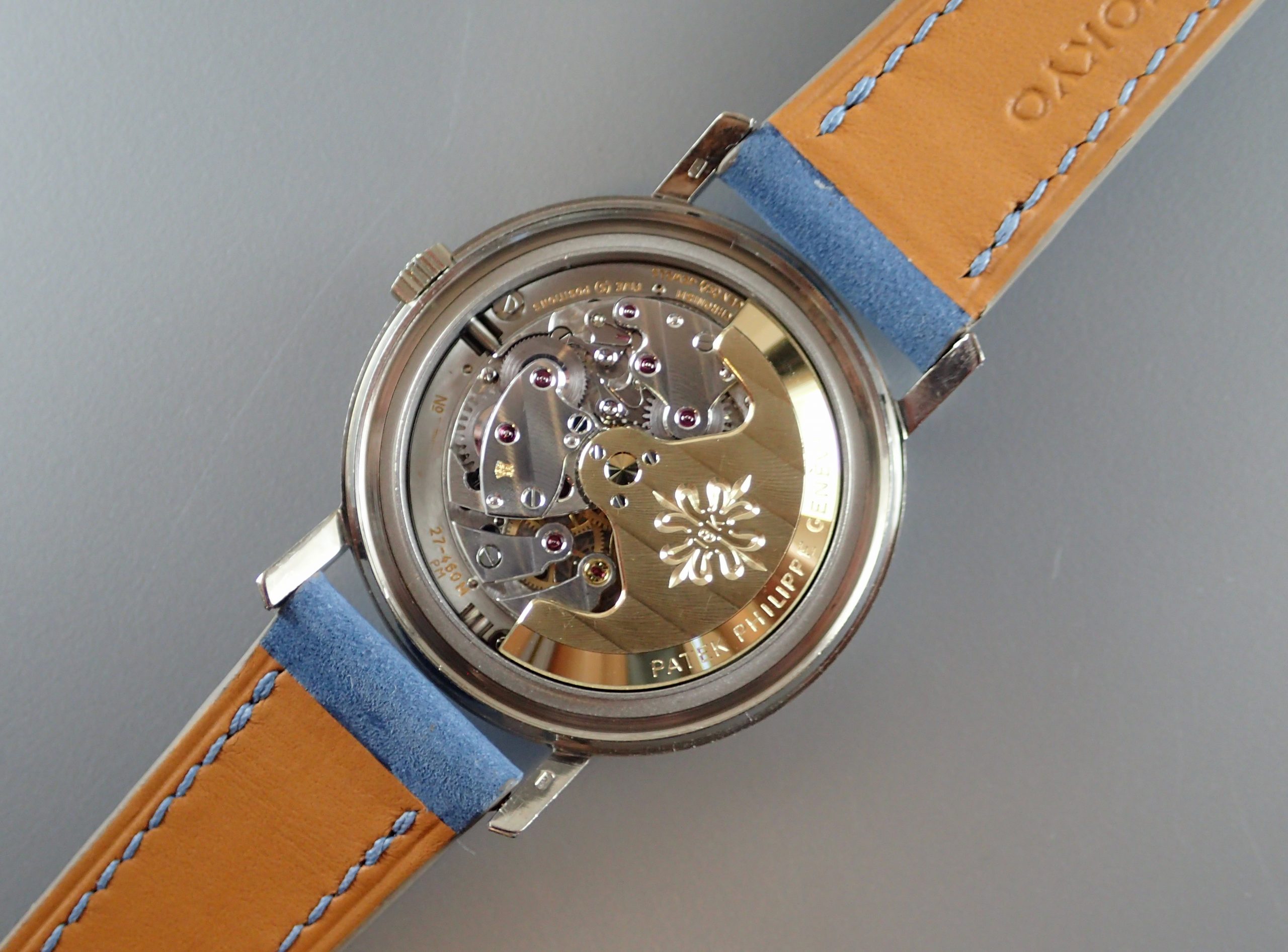 White, Blue dial