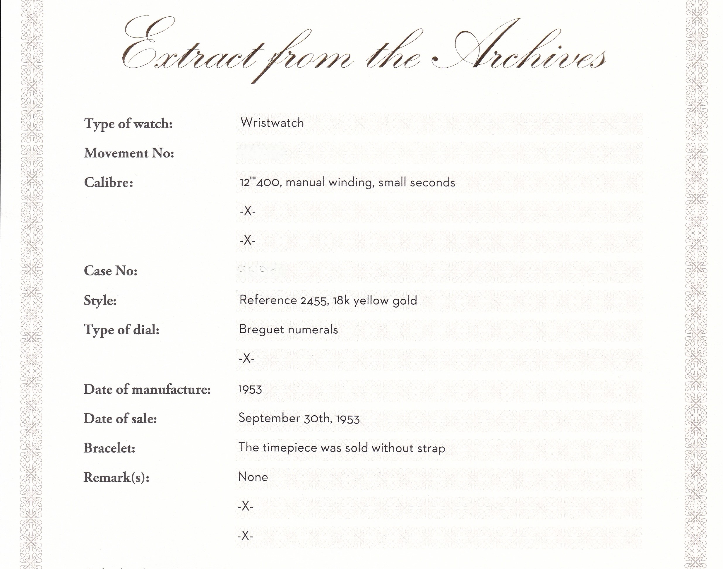 イエロー、ブレゲインデックス