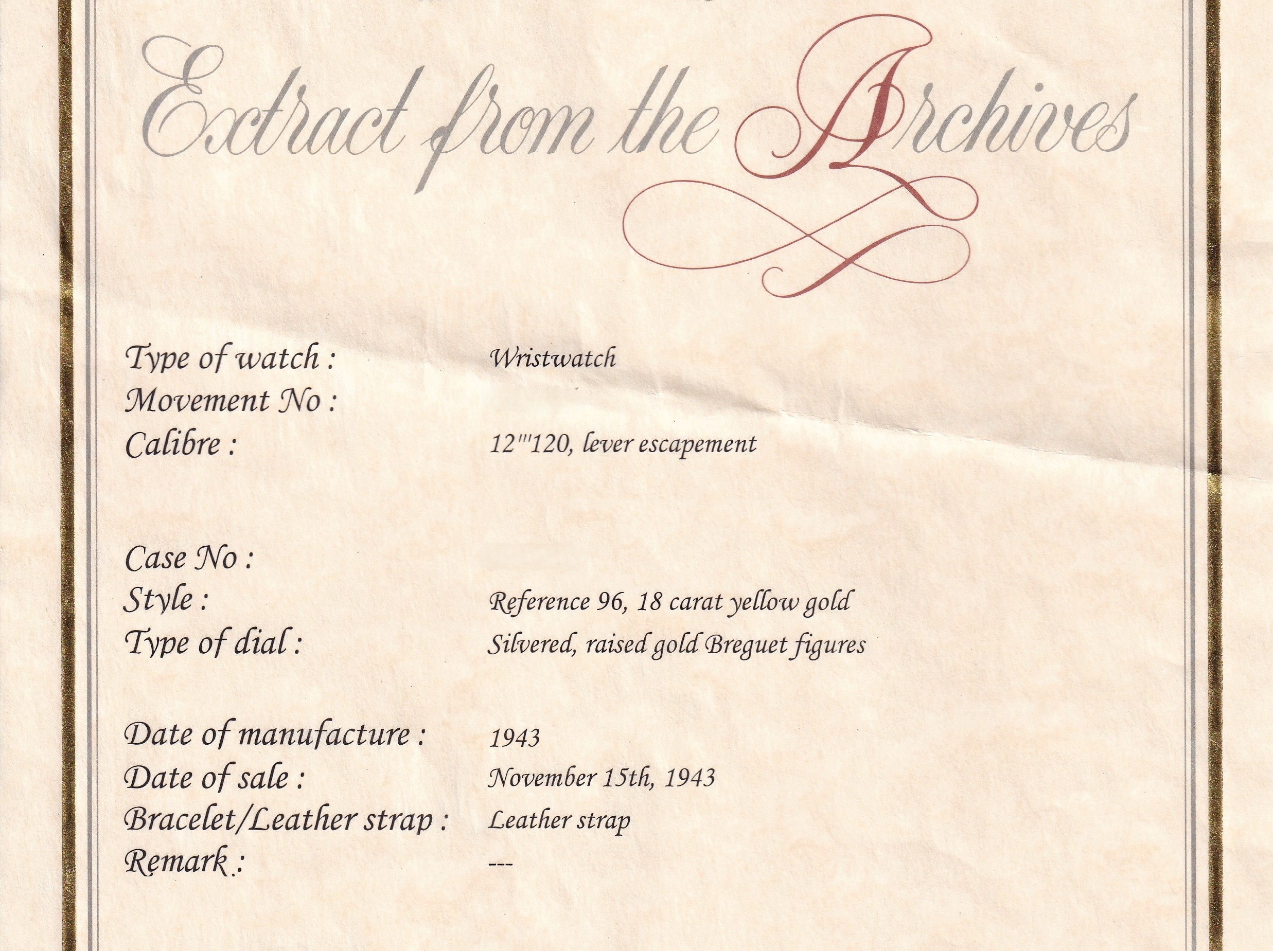 Yellow, Breguet numerals