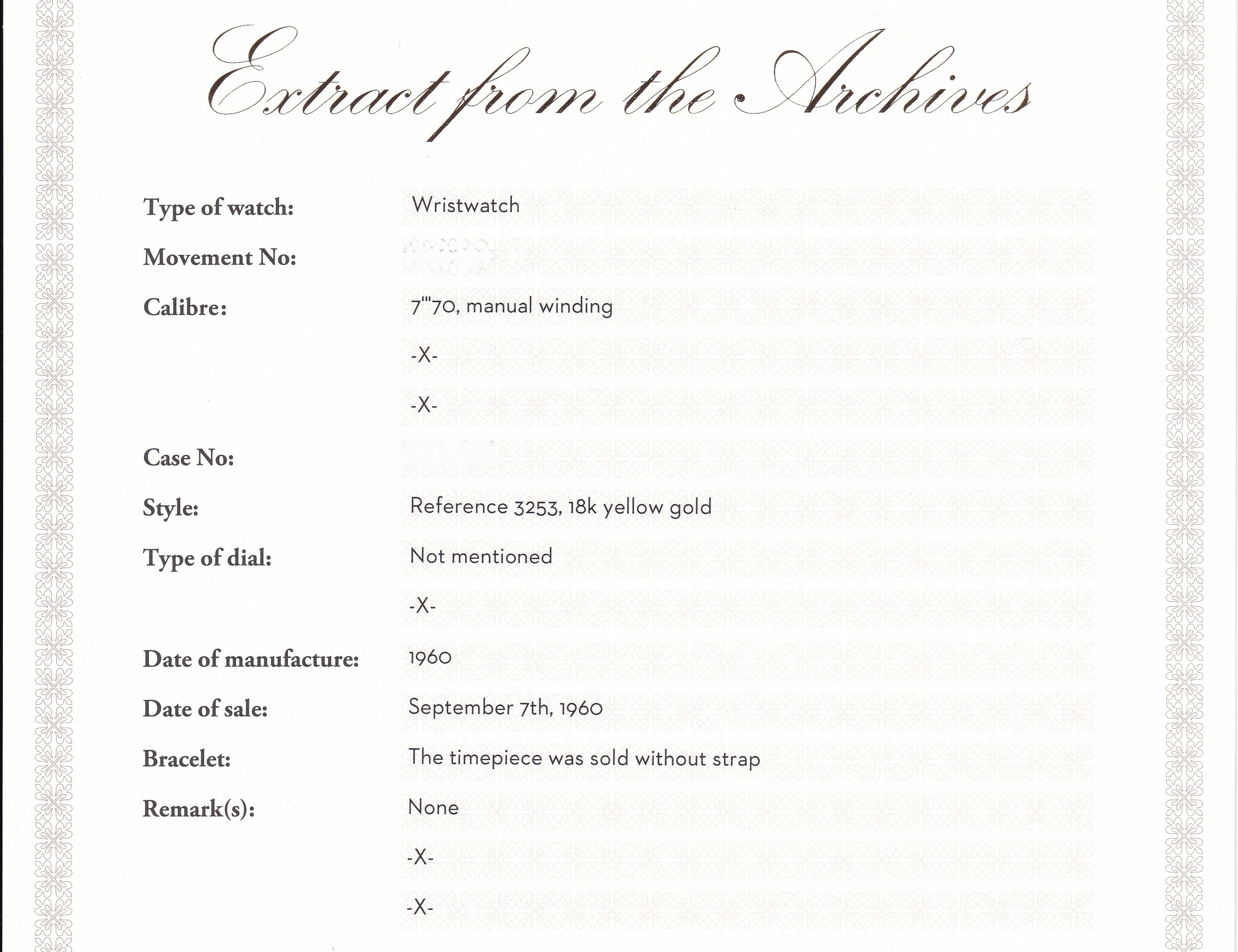 Yellow, Ladies' calatrava